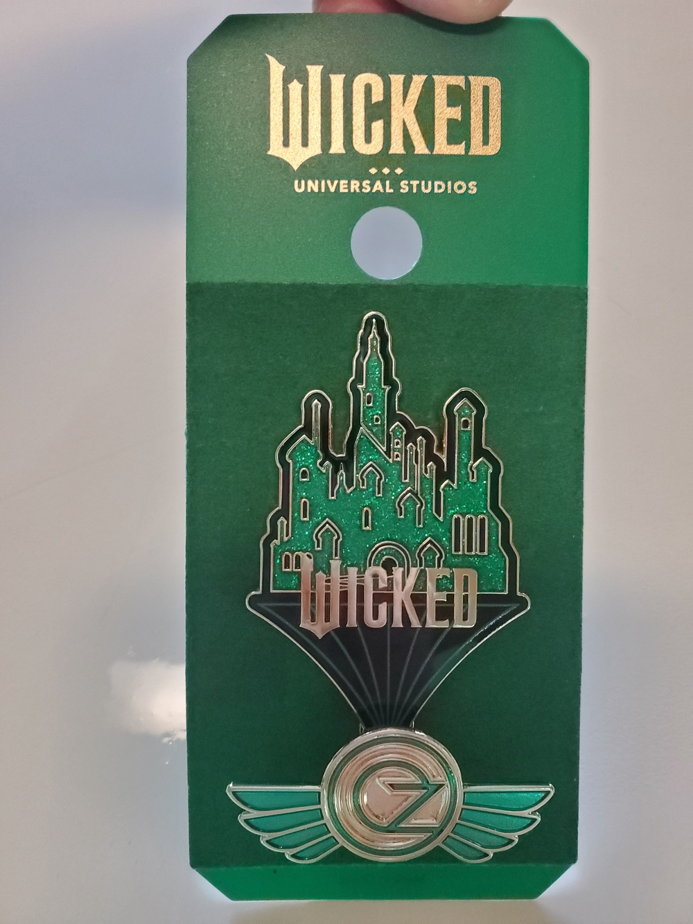 Wicked Universal Studios Green Enamel Pin - Official Branded Design